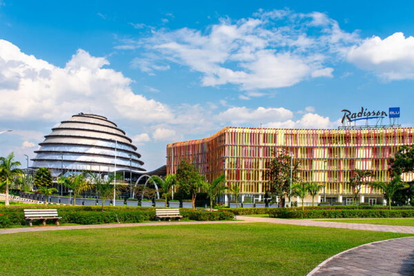 Kigali Convention Centre on a sunny day rwanda safaris