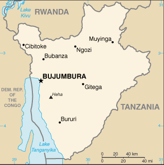 Burundi Map 2024