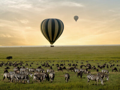 Hot Air Balloon Ride Over Serengeti, Tanzania Hot Air Balloon Ride Over Serengeti, Tanzania